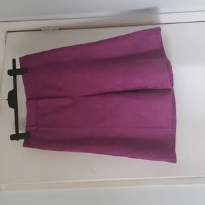 Anthropologie Vegan Suede Purple Wide Leg below the knee trousers